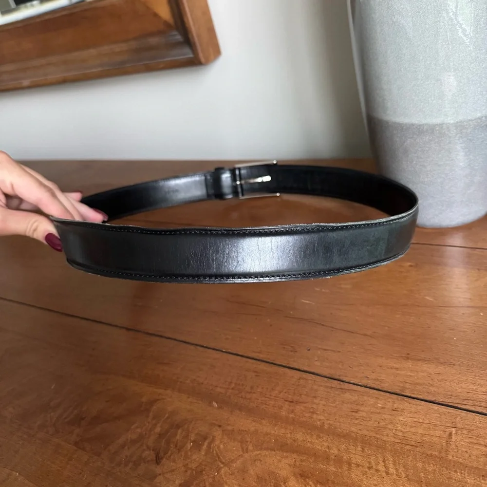 Ermenegildo Zegna Black Leather Belt